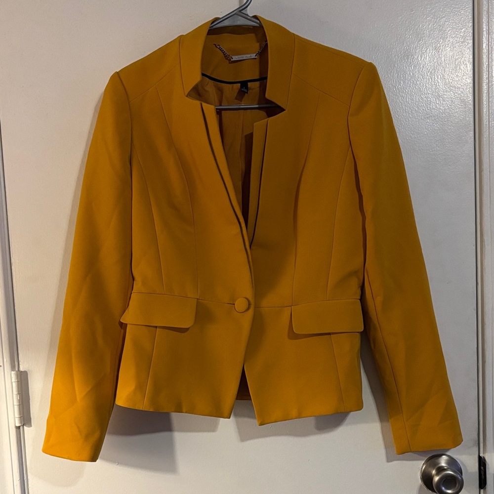 White House Black Market Mustard Yellow Blazer